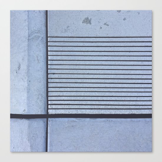 Concrete Stripe Blue Canvas Print