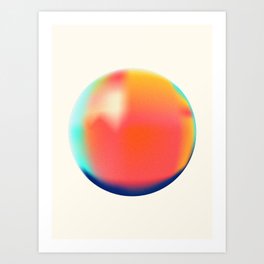 Bright Gradient Sphere  Art Print