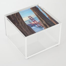 Golden Gate Between Cypresses  Acrylic Box