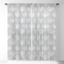 Strokes - Samovar Silver + White Sheer Curtain