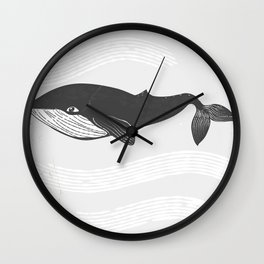 Whale Ink Wall Clock