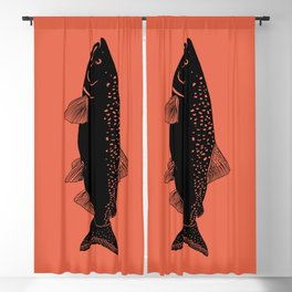 Salmon on Salmon Blackout Curtain
