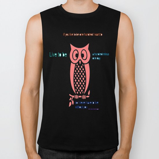Owl Seuss quote Biker Tank