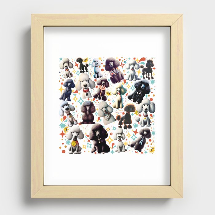 Poodle Jubilee: Confetti Celebration Recessed Framed Print