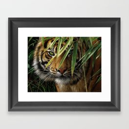 Tiger - Emerald Forest Framed Art Print