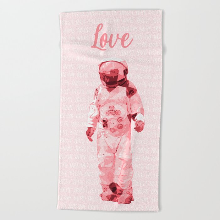 Spaceman AstronOut (Love) Beach Towel