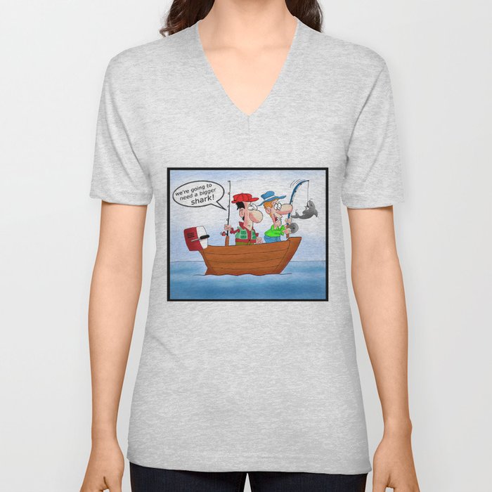 We're going to need a bigger shark! V Neck T Shirt