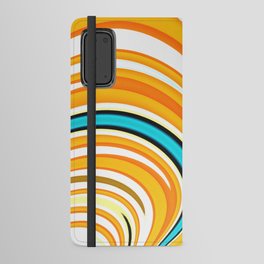 Summer Trails gold teal orange curved lines Android Wallet Case