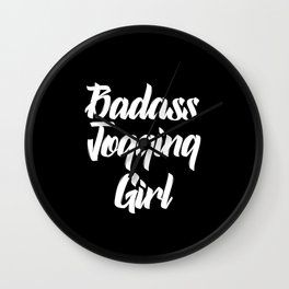 badass jogging girl Wall Clock | Marathon, Joggerbirthday, Jogginggift, Graphicdesign, Joggergirl, Joggergift, Runninggift, Jogging, Jogginggirl, Jabinga 