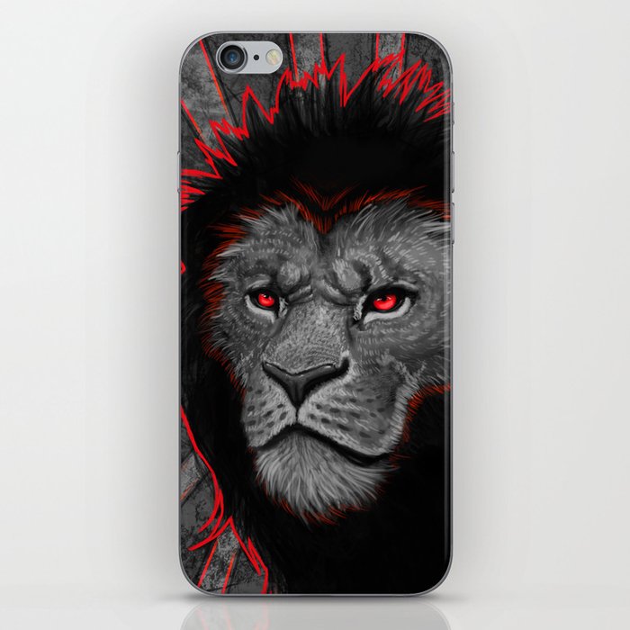 Mighty Black Mained Lion iPhone Skin