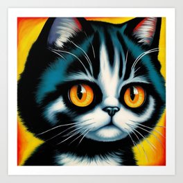 Wary Kitty Art Print