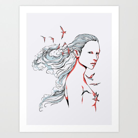 Queen of Ocean Art Print