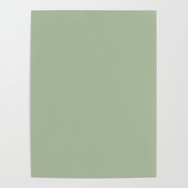 Laurel Green Solid Color Simple One Color Poster