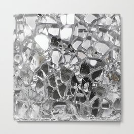 Silver Mirrored Mosaic Metal Print | Silver, Shimmer, Mosaic, Photo, Glitz, Curated, Glitter, Shiny, Glass, Glam 