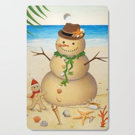 Happy Sand Snowman Cutting Board