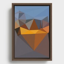 Abstract Orange Tabby Cat Framed Canvas