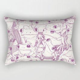 just tree frogs purple Rectangular Pillow