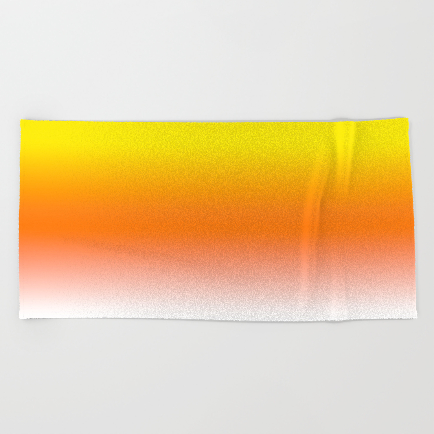 Yellow Orange And White Halloween Candy Corn Beach Towel By