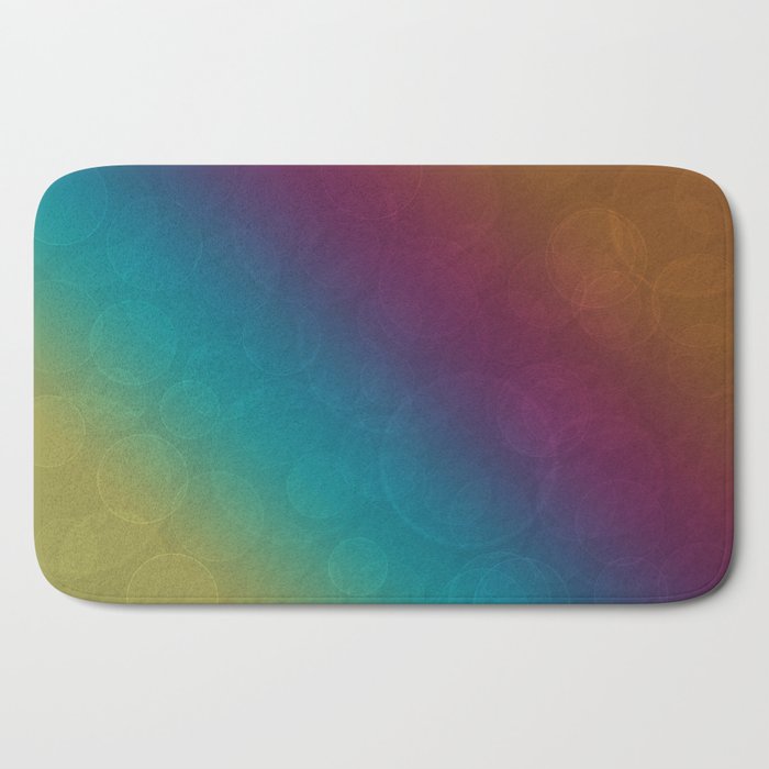 Bohek Bubbles on Rainbow of Color - Ombre multi Colored Spheres Bath Mat