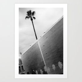 Concrete Palm Tree Art Print | California, Photo, Black And White, Abbottkinney, Travel, Digital, Venice, Palmtree, Digital Manipulation 