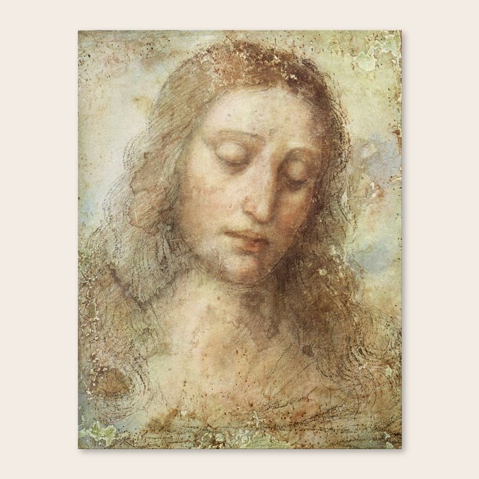 Jesus Christ by Leonardo da Vinci 1495 Canvas Print by chillchar1234