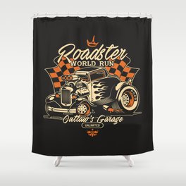 Hot Rod Classic Car Shower Curtain