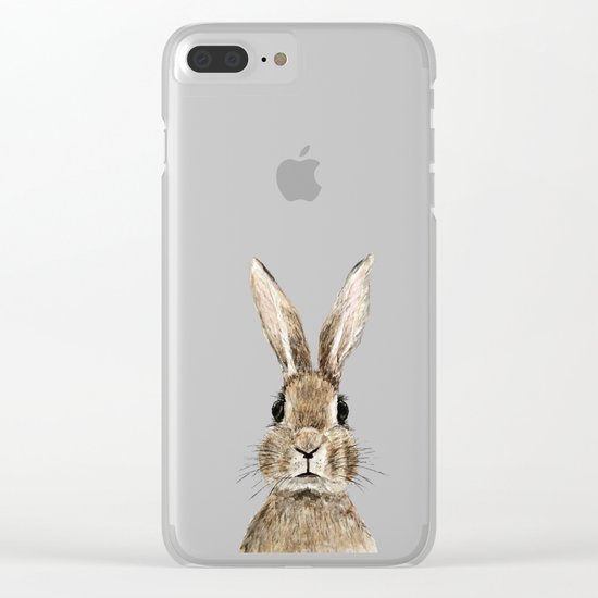 cute innocent rabbit Clear iPhone Case