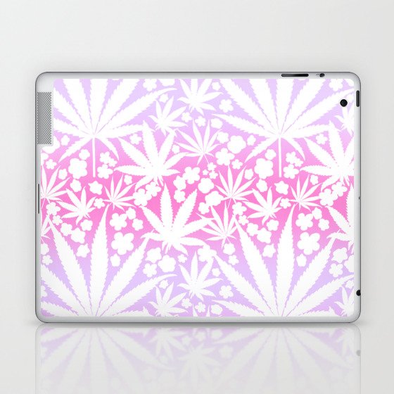 Cannabis And Flowers Purple Haze Pattern Laptop & iPad Skin