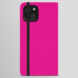 Fuchsia Pink Solid Color iPhone Wallet Case