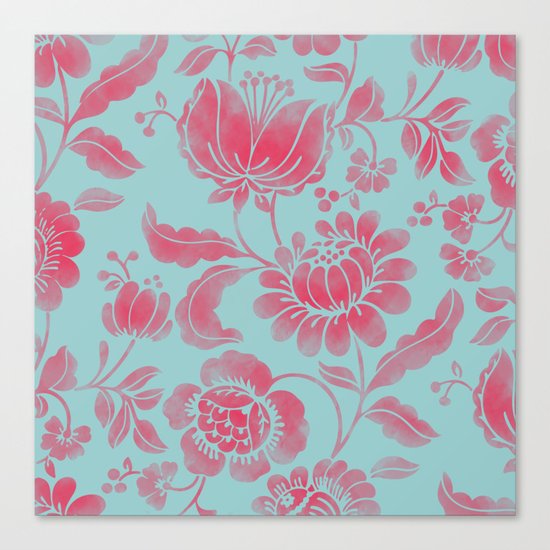 Wild Flower Red Canvas Print