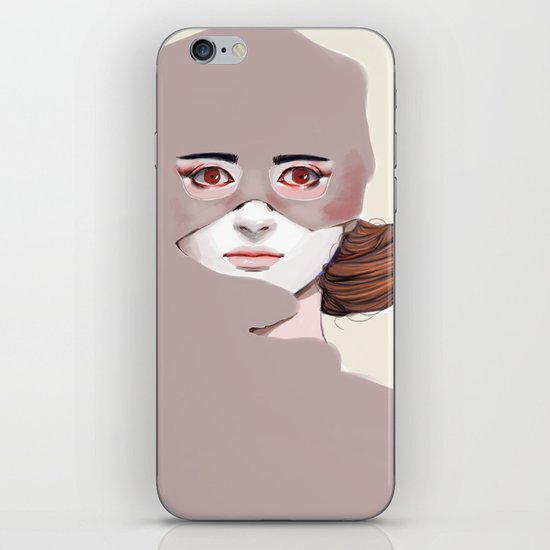 Untitled in Red iPhone & iPod Skin