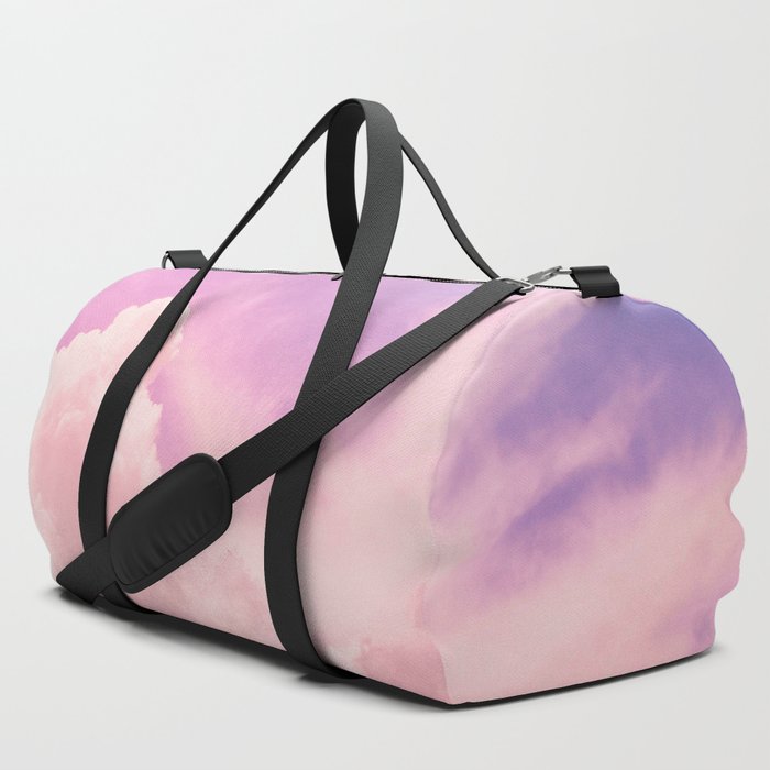 Pink fluffy shop duffle bag