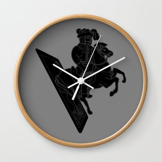 LAST CARD IN THE DECK BLACK Wall Clock