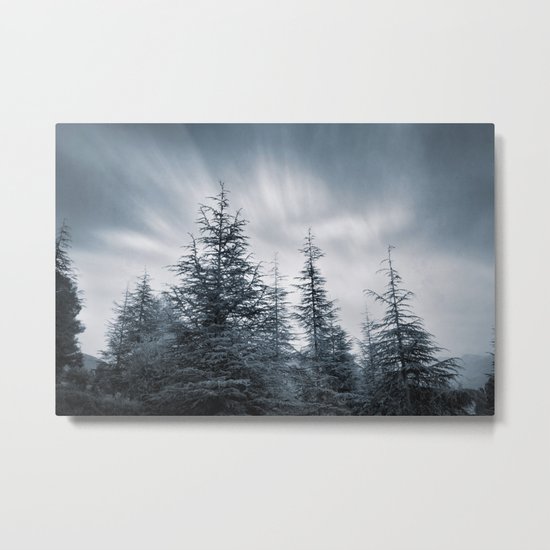 Rectuilinium retro. Into the woods Metal Print