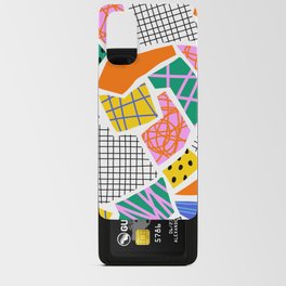 Abstract colorful collage shape print pattern Android Card Case
