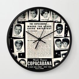 1950's Vintage NYC Copacabana Nightclub Advertisement Revue Poster Wall Clock | Graphicdesign, Curated, Famousnightclubs, Manhattan, Swing, Advertising, Midtown, Music, Newyorkcity, Vintage 