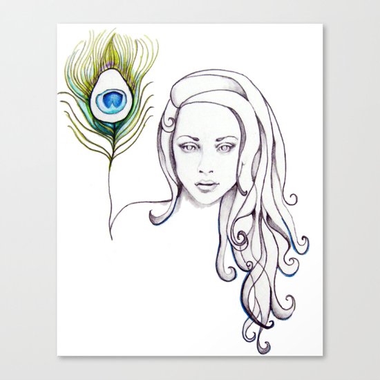 Peacock Feather Canvas Print