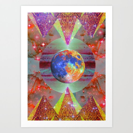 ☪elestial Pyramids Art Print
