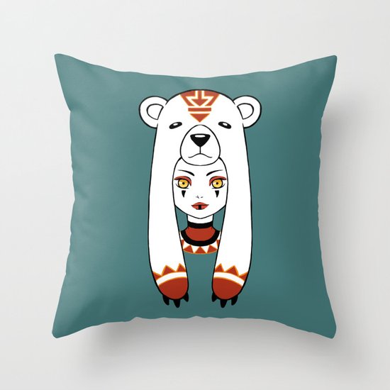 Polar Tribe Throw Pillow