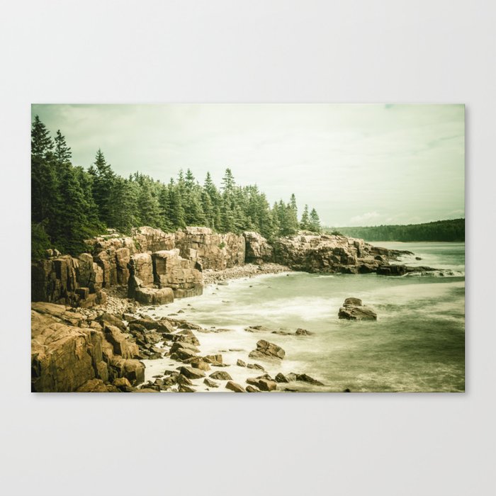 Acadia National Park Maine Rocky Beach Canvas Print