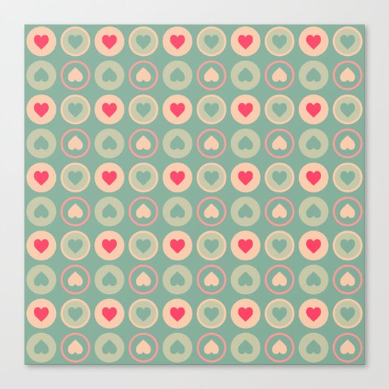 Cookie Love Retro Pattern Canvas Print