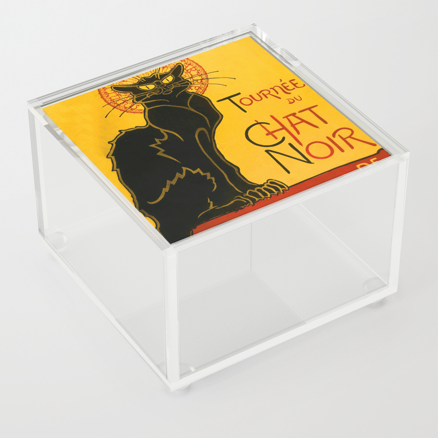 Le Chat Noir The Black Cat Art Nouveau Acrylic Box By Artgallery Society6