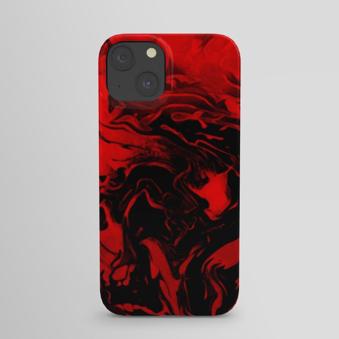 Vampire - red and black gradient swirl pattern iPhone Case