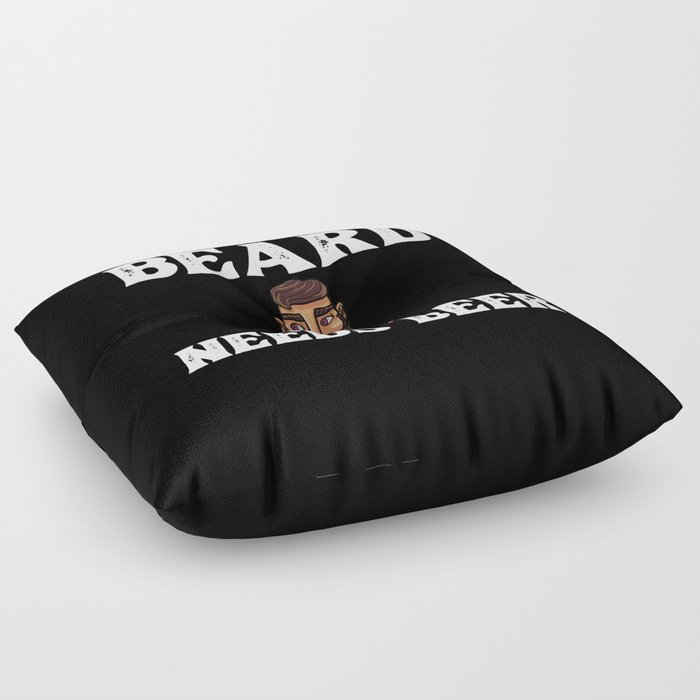 Beard And Beer Drinking Hair Growing Growth Floor Pillow