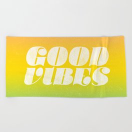 good vibes, rainbow Beach Towel
