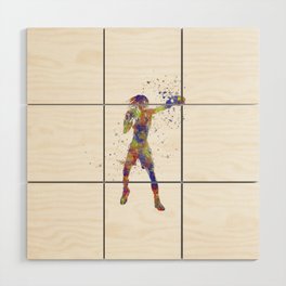 watercolor boxer Wood Wall Art