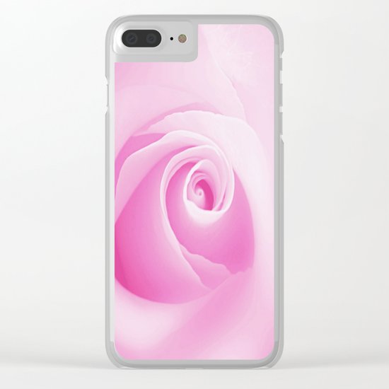 Pink Rose Clear iPhone Case