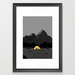 camping night Framed Art Print