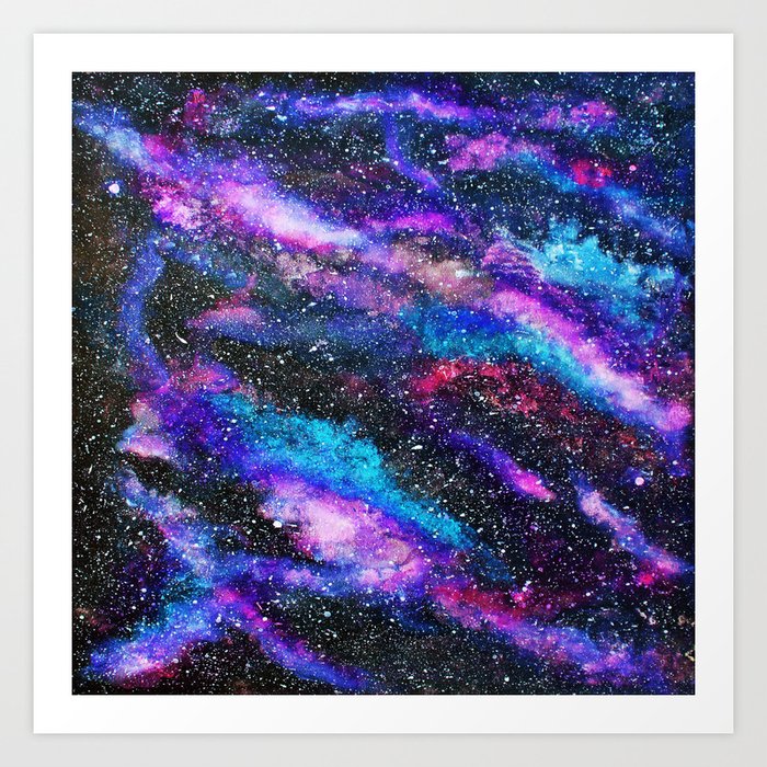 Rainbow Galaxy Art Print By Madhattersdiary Society6