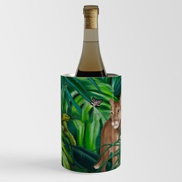 Jungle Lion Prints Wine Chiller